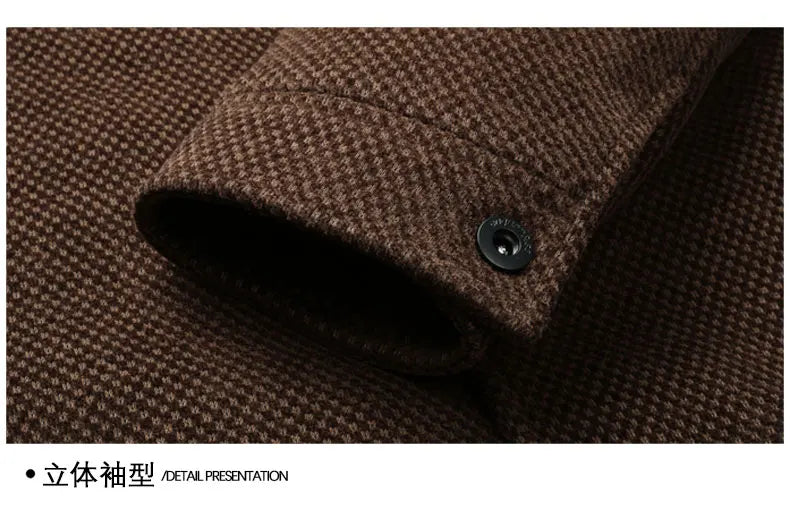 Men's Thick Casual Coat High Quality Lapel Trend Spring Autumn Jacket 2025 New Middle-aged Dad Wear Top All