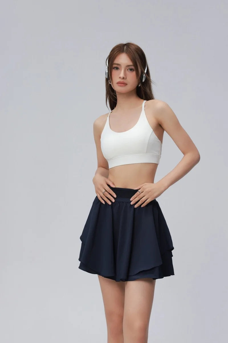 Yoga Short Skirt Anti-exposure High Waist Slimming Skirt for Women in Summer Wear Two-piece Outdoor Running Sports Skirt
