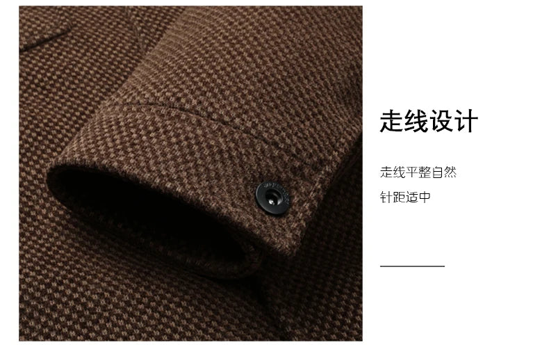 Men's Thick Casual Coat High Quality Lapel Trend Spring Autumn Jacket 2025 New Middle-aged Dad Wear Top All