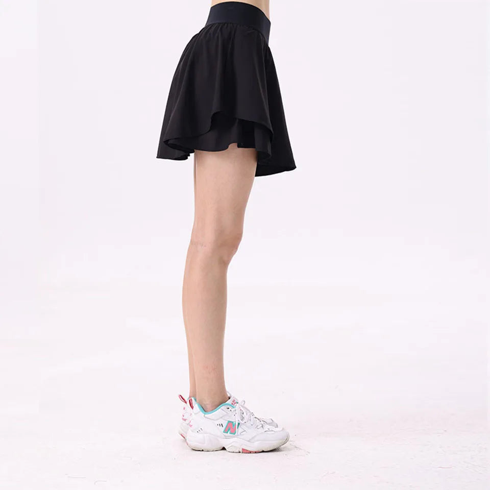 High-Waist Extended Tennis Short Skirt for Women Anti-Light Casual Sports Mini Skirt Double Layer Design Sporty And Stylish