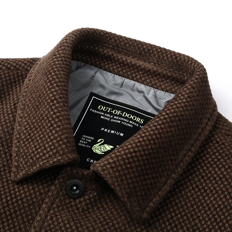 Men's Thick Casual Coat High Quality Lapel Trend Spring Autumn Jacket 2025 New Middle-aged Dad Wear Top All