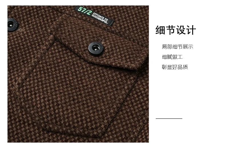 Men's Thick Casual Coat High Quality Lapel Trend Spring Autumn Jacket 2025 New Middle-aged Dad Wear Top All