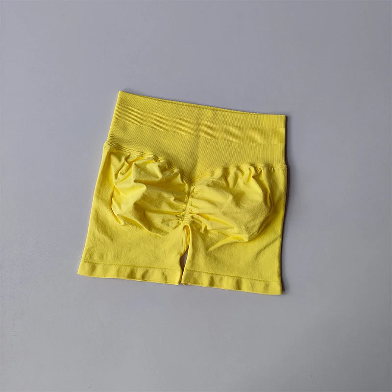 High-waisted Yoga Pants Fitness Pants Summer High Elasticity Thigh Training Peach Buttock Lifting Exercise Three-point Shorts